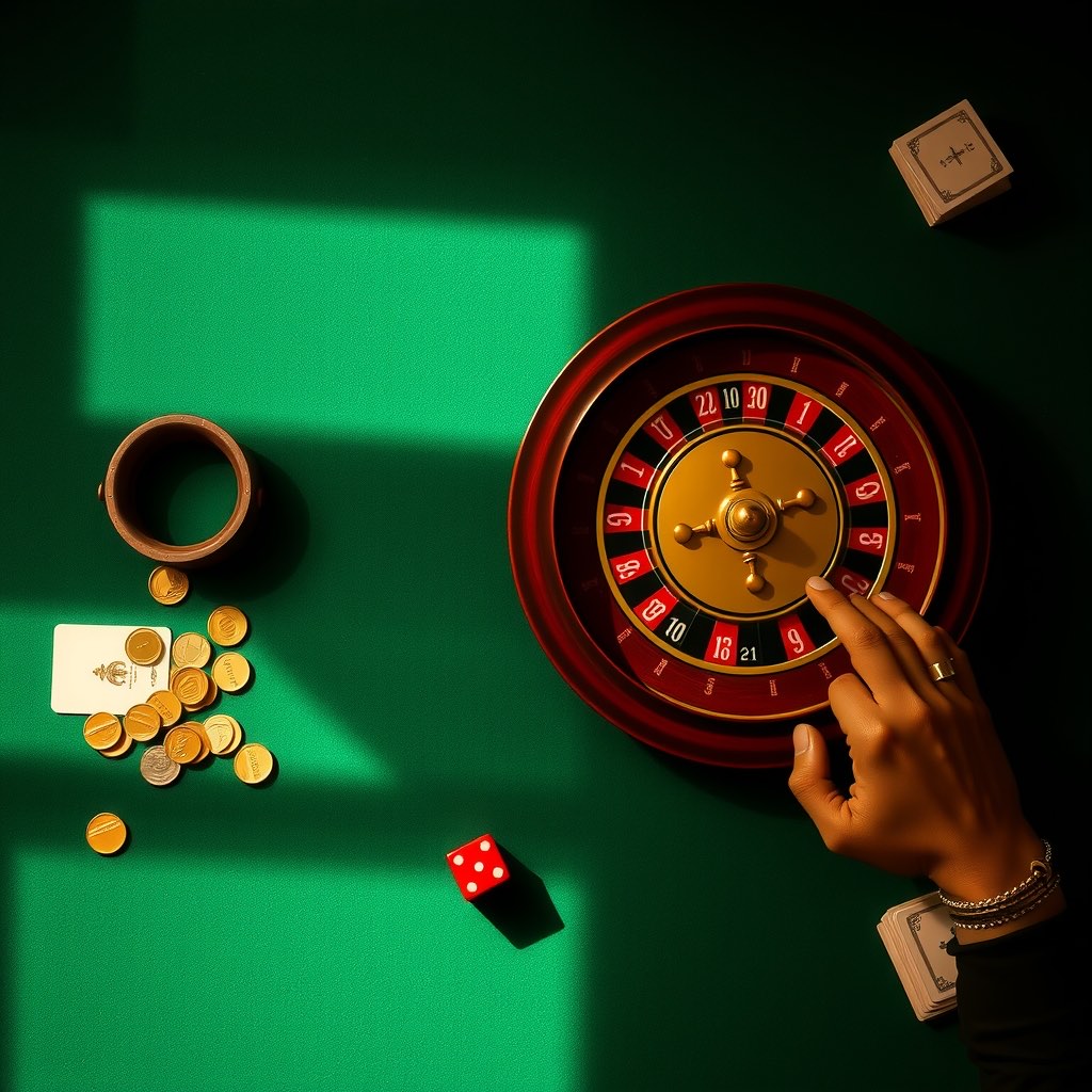 Editorial photograph illustrating Mastering Casino Table Games at Gold Rummy